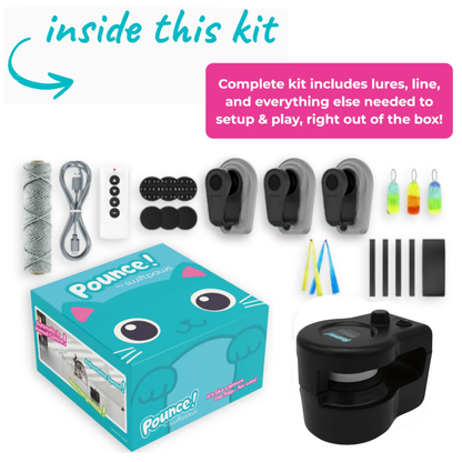 Pounce! Indoor Lure Course Kit | Interactive Chase Toy for Cats & Small Dogs