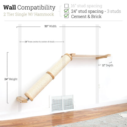 Slanted Cat Scratcher for Wall