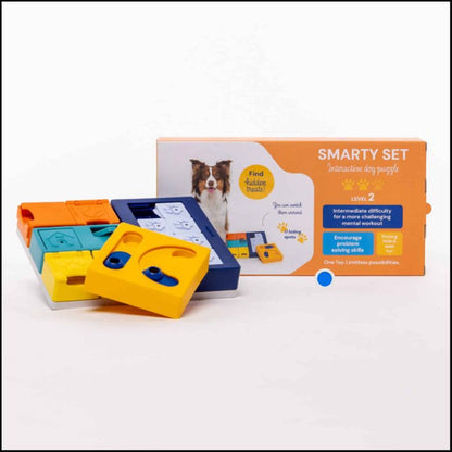Pawzler Smarty Set | Intermediate Dog Puzzle Toy for Mental Stimulation & Problem Solving