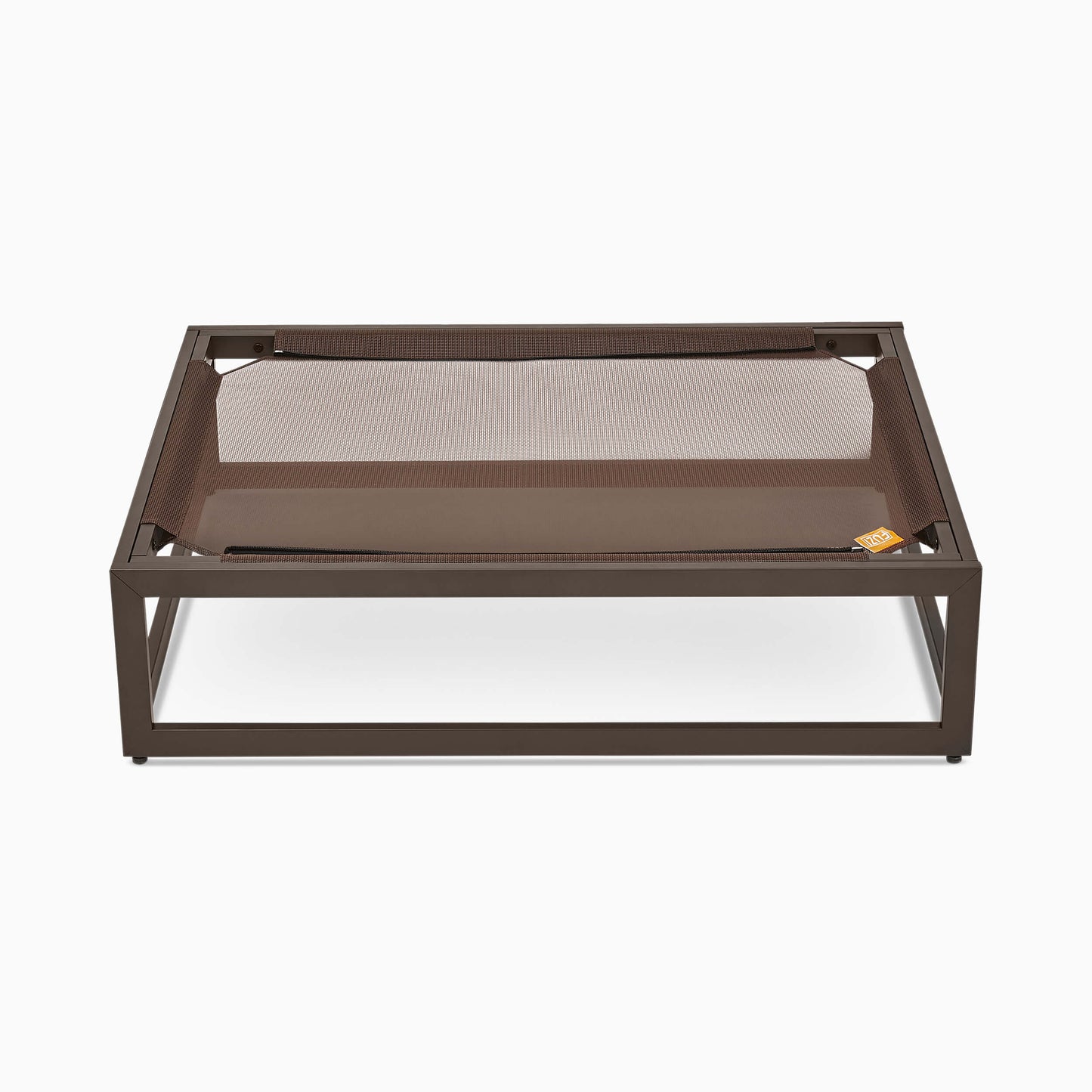 The Up Pup Dog Bed – Brown | Elevated Chew-Resistant Raised Dog Cot with Breathable Mesh & Rust-Proof Metal Frame (S/M/L)