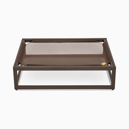The Up Pup Dog Bed – Brown | Elevated Chew-Resistant Raised Dog Cot with Breathable Mesh & Rust-Proof Metal Frame (S/M/L)