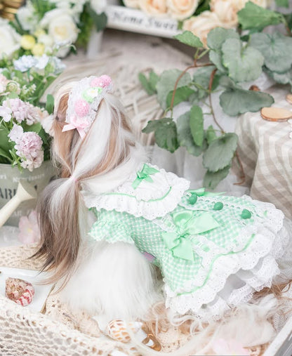 Luxury design dog Lacy Princess Puff Dress