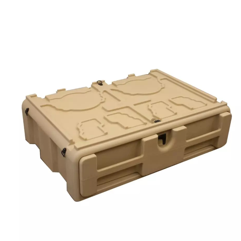 Dakota 283 UTV Vault – Coyote Granite, Lockable Water-Resistant Storage Drawer with Dividers, Wheels & Tie-Downs, Compatible with Medium G3 Kennel