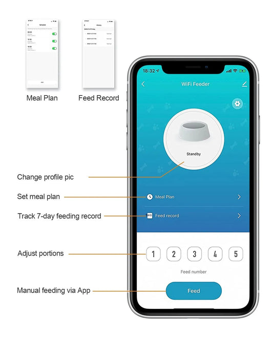 Smart Automatic Pet Feeder 4L | WiFi & Button Control Cat & Dog Food Dispenser