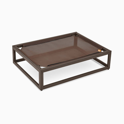 The Up Pup Dog Bed – Brown | Elevated Chew-Resistant Raised Dog Cot with Breathable Mesh & Rust-Proof Metal Frame (S/M/L)