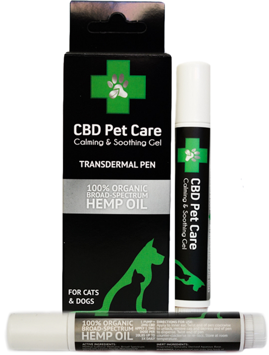 Green Pet CBD Pet Care Transdermal Pen – Broad-Spectrum Hemp, MSM & Lemon Myrtle for Precise, Easy Pet Wellness Support