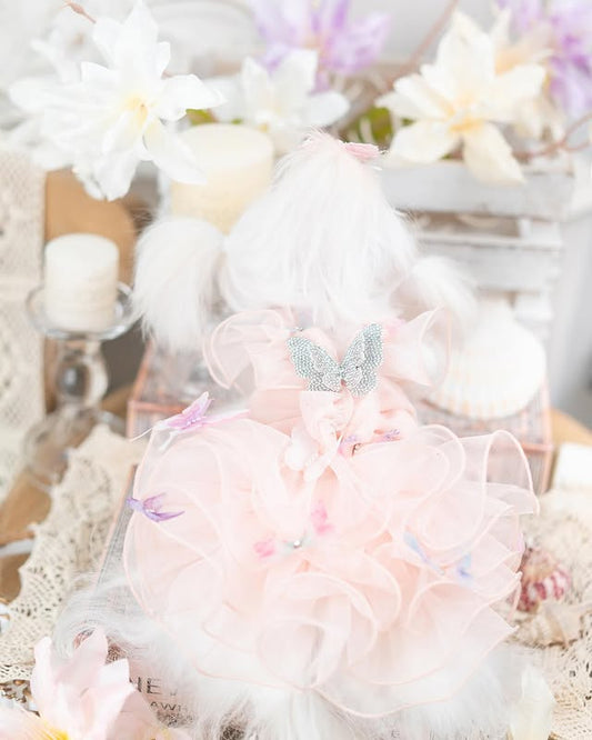 Luxury design dog dress diamond butterfly 2 colors
