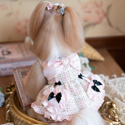 Luxury design Tweed Bow Belle Dog Dress
