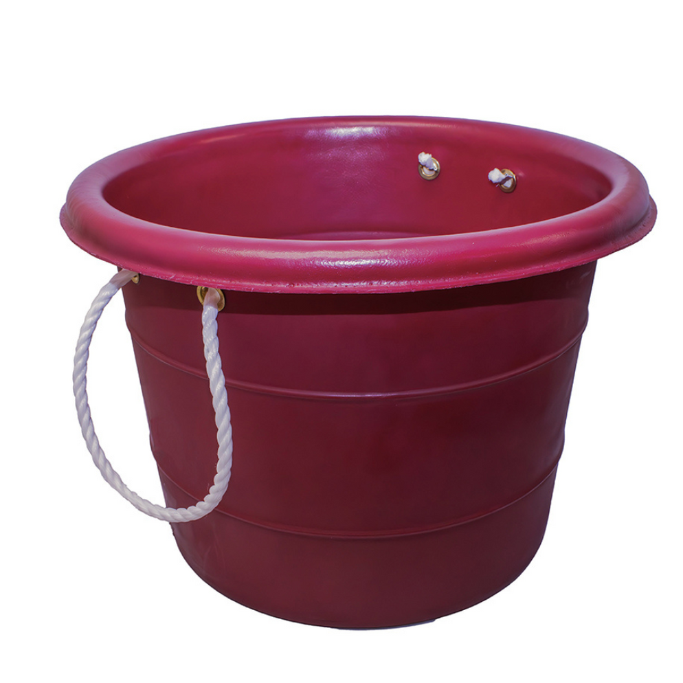 Dakota 283 Heavy Duty Muck Bucket – Marsala Red, 60-Quart (15 Gallon) Polyethylene Utility Bucket with Sturdy Handles, Wide Base & All-Weather Durability