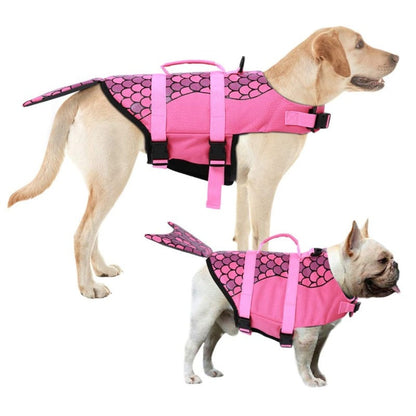 Pink Mermaid Dog Life Jacket | Durable, Buoyant & Adjustable – XS-XL for All Breeds