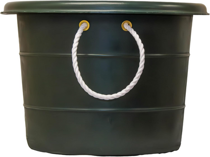 Dakota 283 Heavy Duty Muck Bucket – Green, 60-Quart (15 Gallon) Polyethylene Utility Bucket with Sturdy Handles, Wide Base & All-Weather Durability