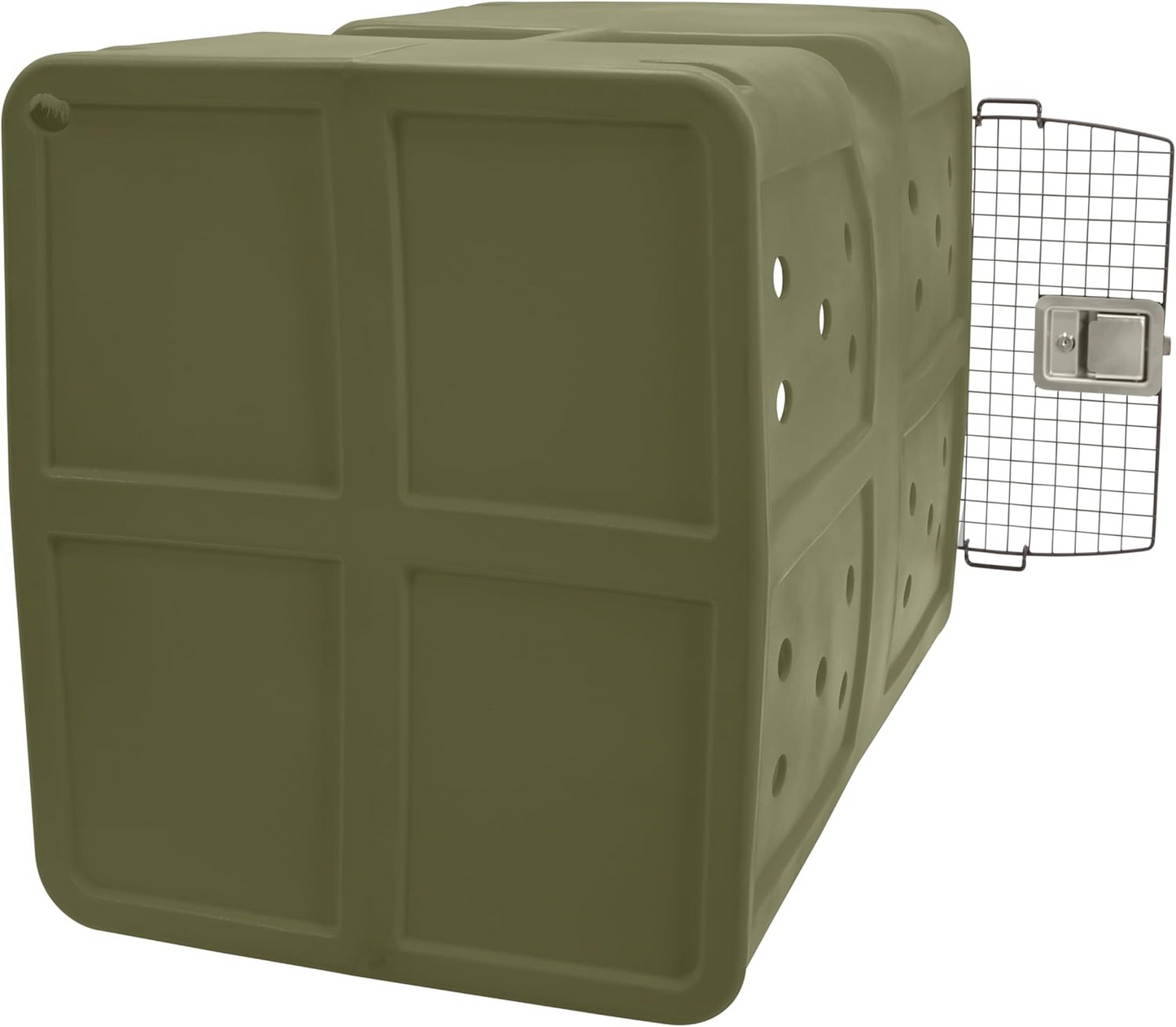 Dakota 283 G3 Dog Kennel – X-Large Olive Green, Framed Door with Keyed Latch, Ventilated & Stackable Crate, 38.5" x 25.5" x 29.5"