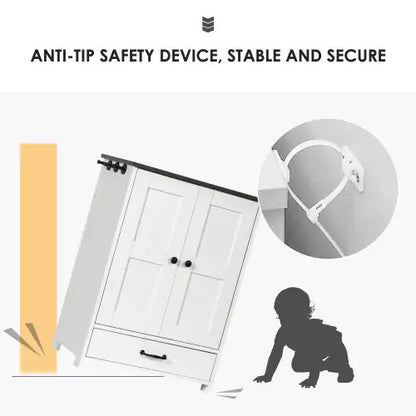 Pawfect Station Dual-Bowl Dog Feeder with Storage & Hooks – Elevated Pet Feeding Stand (White/Walnut)