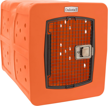 Dakota 283 G3 Dog Kennel – X-Large Orange, Framed Door with Keyed Latch, Ventilated & Stackable Crate, 38.5" x 25.5" x 29.5"