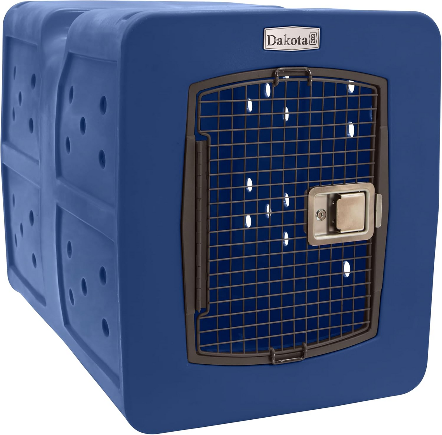 Dakota 283 G3 Dog Kennel – X-Large Blue, Framed Door with Keyed Latch, Ventilated & Stackable Crate, 38.5" x 25.5" x 29.5"