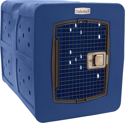 Dakota 283 G3 Dog Kennel – X-Large Blue, Framed Door with Keyed Latch, Ventilated & Stackable Crate, 38.5" x 25.5" x 29.5"