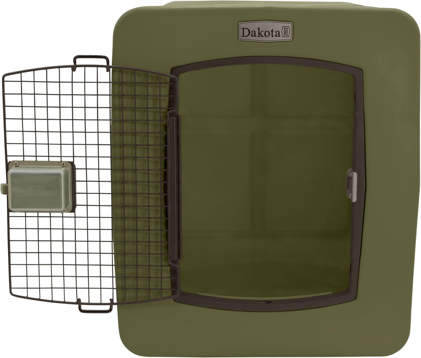 Dakota 283 G3 Dog Kennel – X-Large Olive Green, Framed Door with Keyed Latch, Ventilated & Stackable Crate, 38.5" x 25.5" x 29.5"