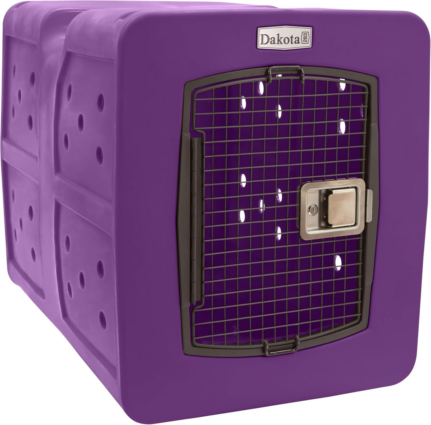 Dakota 283 G3 Dog Kennel – X-Large Purple, Framed Door with Keyed Latch, Ventilated & Stackable Crate, 38.5" x 25.5" x 29.5"