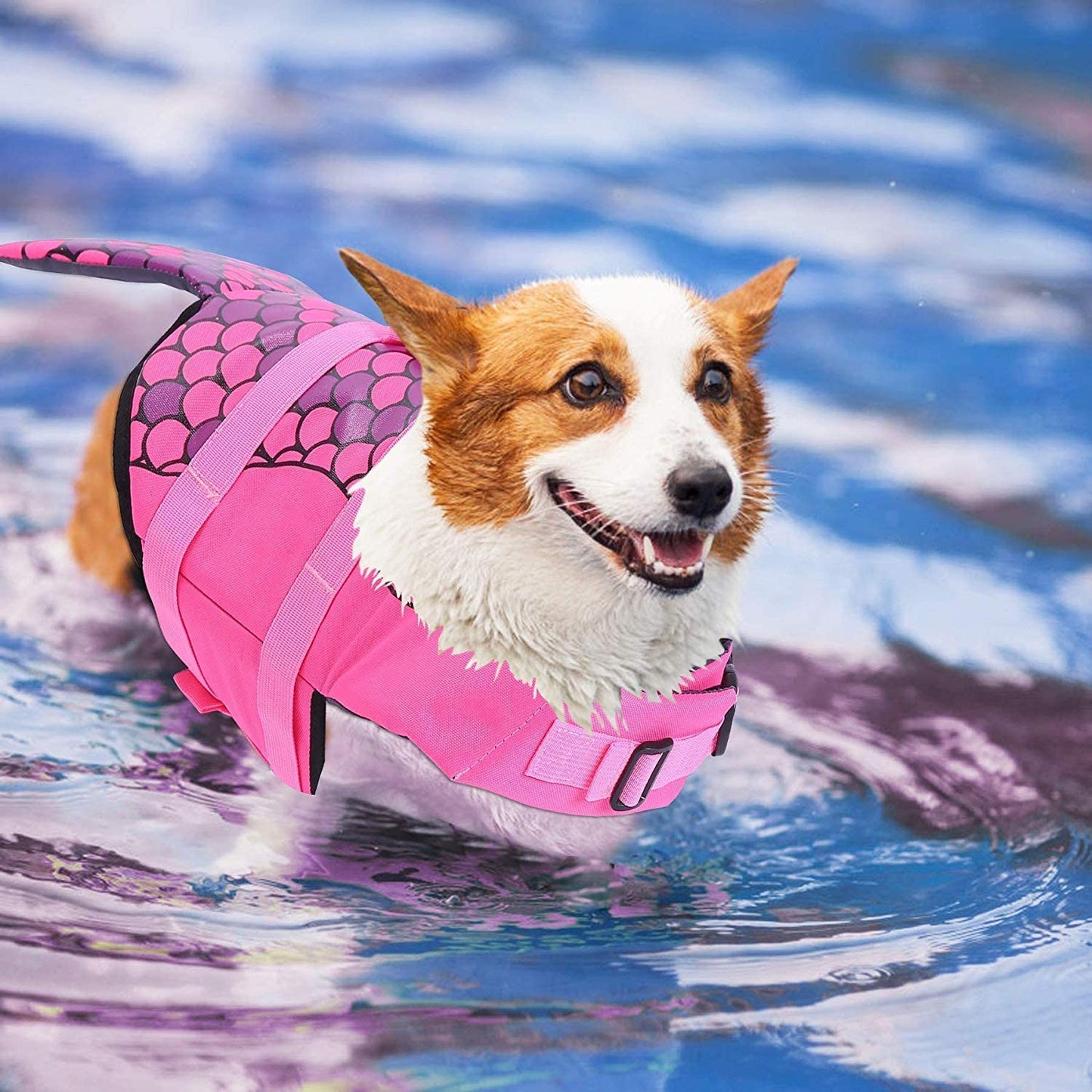 Pink Mermaid Dog Life Jacket | Durable, Buoyant & Adjustable – XS-XL for All Breeds