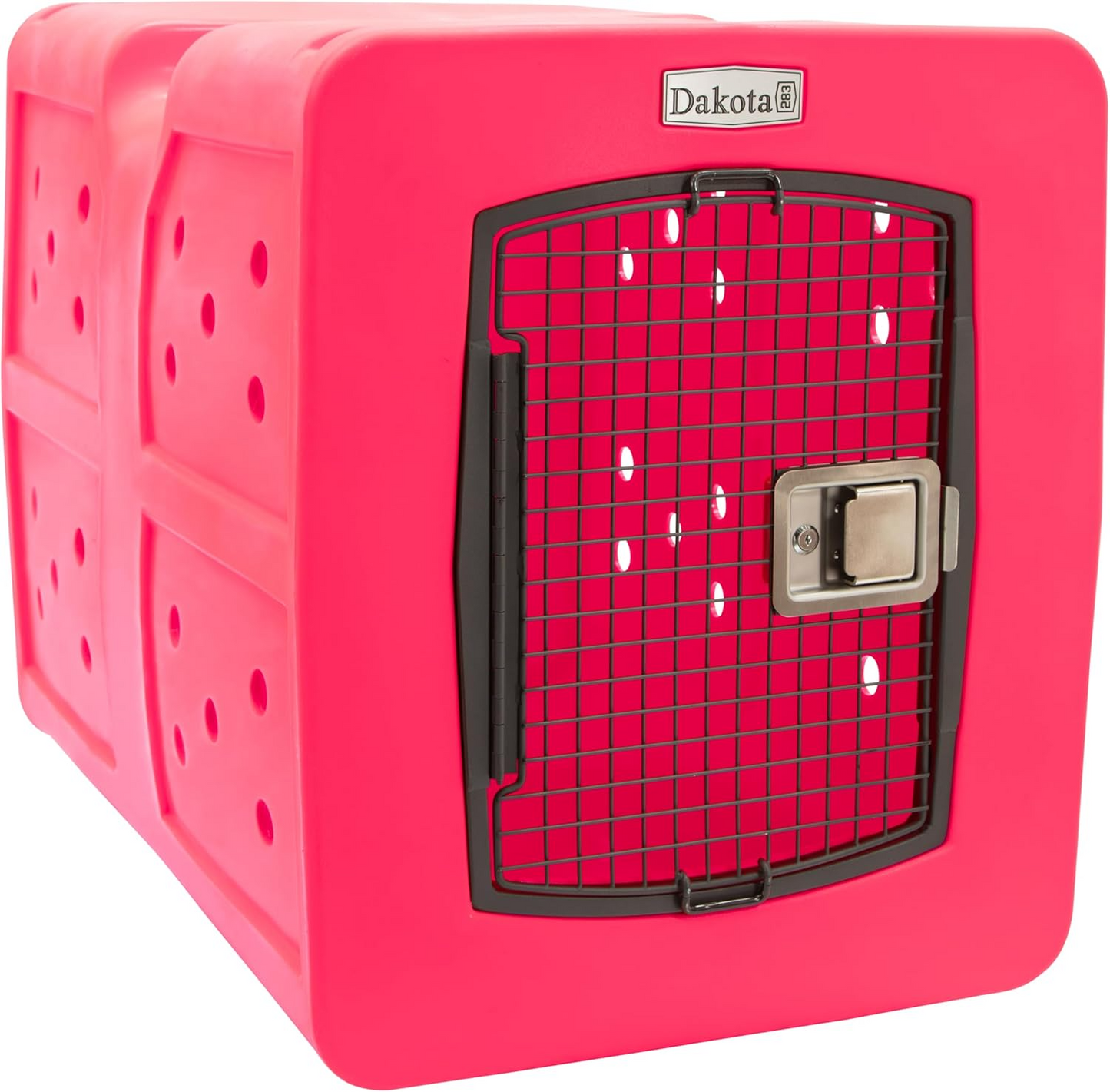 Dakota 283 G3 Dog Kennel – X-Large Pink, Framed Door with Keyed Latch, Ventilated & Stackable Crate, 38.5" x 25.5" x 29.5"
