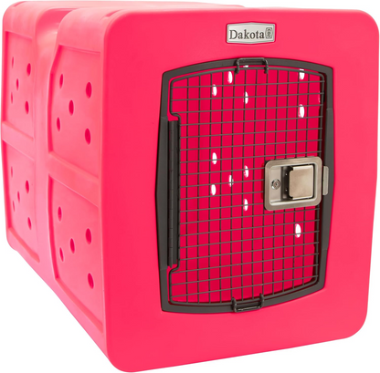 Dakota 283 G3 Dog Kennel – X-Large Pink, Framed Door with Keyed Latch, Ventilated & Stackable Crate, 38.5" x 25.5" x 29.5"