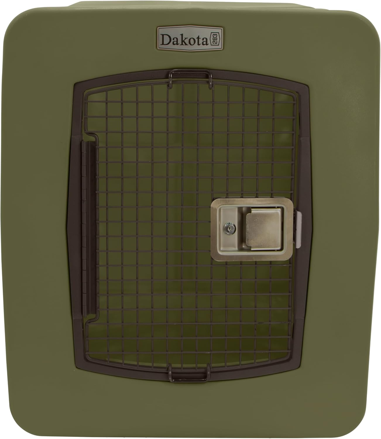 Dakota 283 G3 Dog Kennel – X-Large Olive Green, Framed Door with Keyed Latch, Ventilated & Stackable Crate, 38.5" x 25.5" x 29.5"