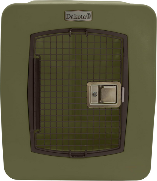 Dakota 283 G3 Dog Kennel – X-Large Olive Green, Framed Door with Keyed Latch, Ventilated & Stackable Crate, 38.5" x 25.5" x 29.5"