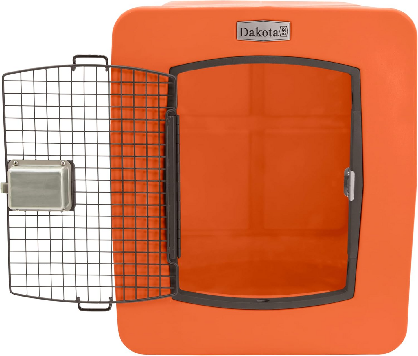 Dakota 283 G3 Dog Kennel – X-Large Orange, Framed Door with Keyed Latch, Ventilated & Stackable Crate, 38.5" x 25.5" x 29.5"