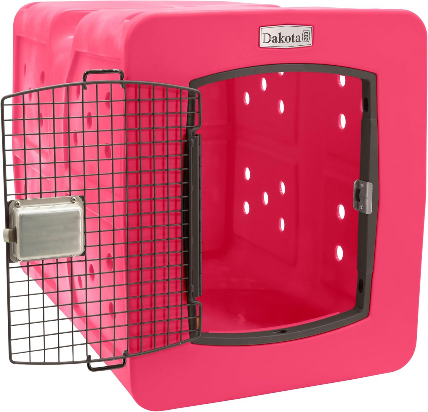 Dakota 283 G3 Dog Kennel – X-Large Pink, Framed Door with Keyed Latch, Ventilated & Stackable Crate, 38.5" x 25.5" x 29.5"