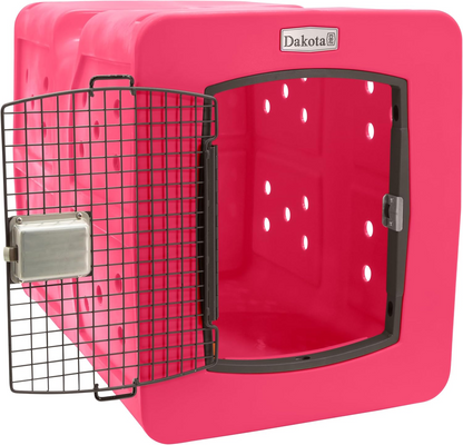 Dakota 283 G3 Dog Kennel – X-Large Pink, Framed Door with Keyed Latch, Ventilated & Stackable Crate, 38.5" x 25.5" x 29.5"