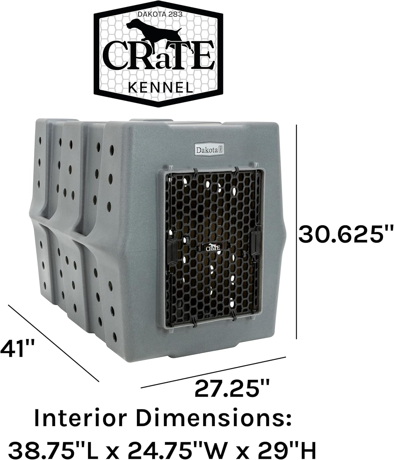 Dakota 283 CRaTE Dog Kennel – Canine Rough and Tough Economy Series – Intermediate, Large & X-Large – Dark Granite, Coyote Granite, Olive, Orange & Sandstone