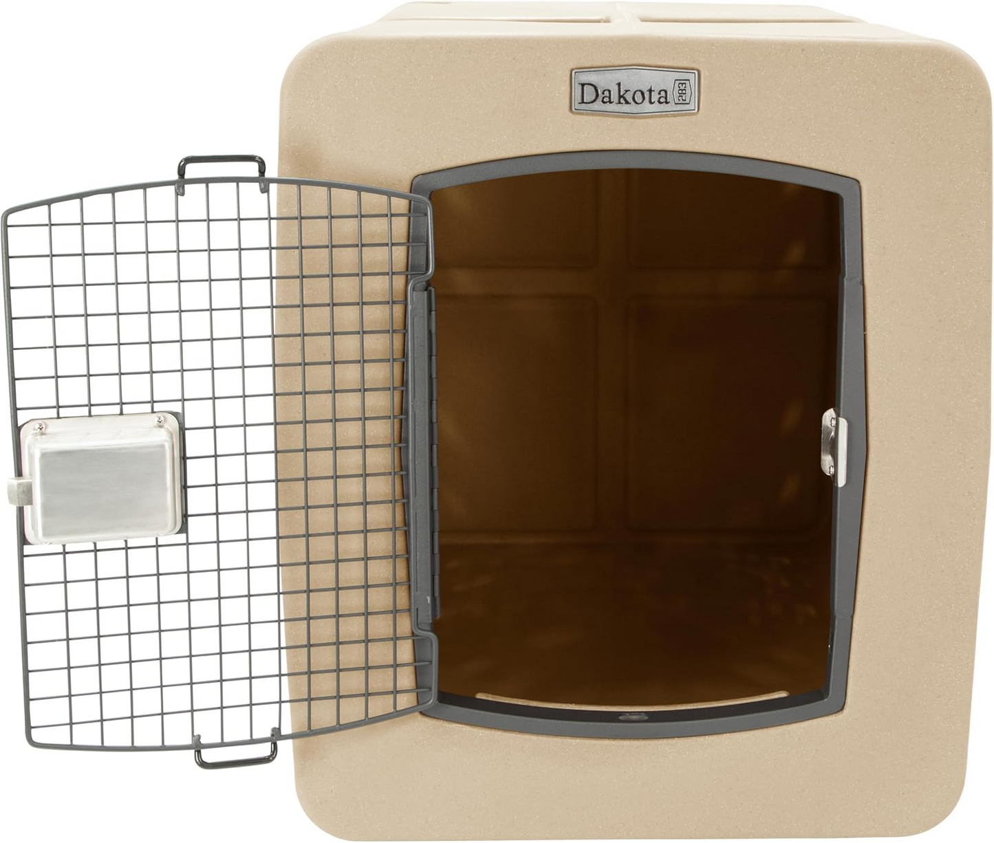 Dakota 283 G3 Dog Kennel – X-Large Coyote Granite, Framed Door with Keyed Latch, Ventilated & Stackable Crate, 38.5" x 25.5" x 29.5"