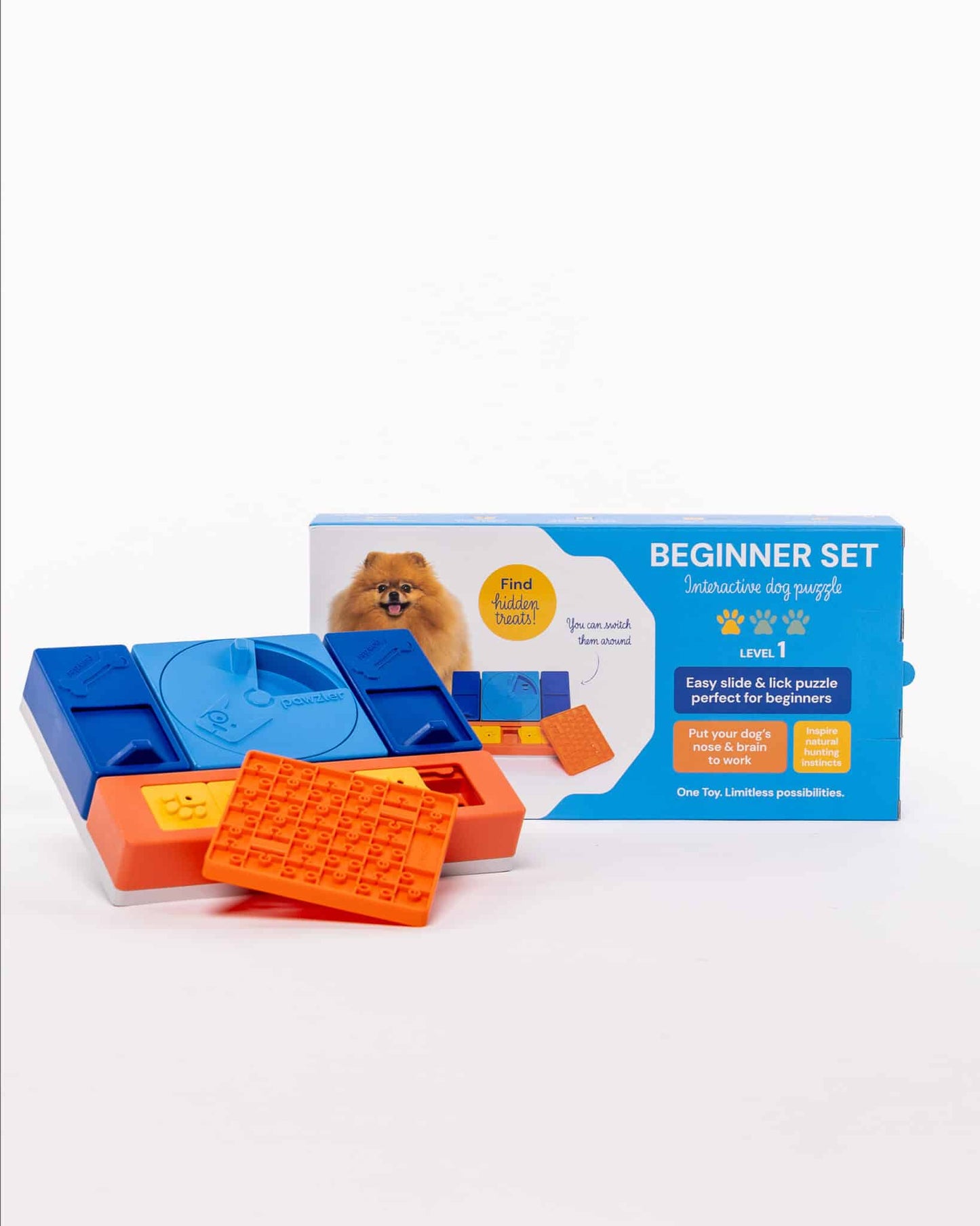 Pawzler Beginner Set | Level 1 Dog Puzzle Toy for Training & Mental Stimulation