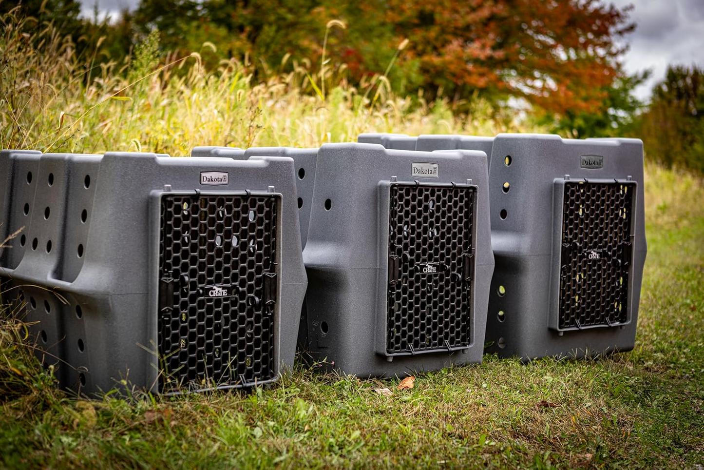 Dakota 283 CRaTE Economy Dog Kennel – Large Dark Granite, Heavy-Duty One-Piece Design with Dual-Swing Door, Ventilated & Portable Crate