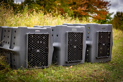 Dakota 283 CRaTE Economy Dog Kennel – Large Dark Granite, Heavy-Duty One-Piece Design with Dual-Swing Door, Ventilated & Portable Crate