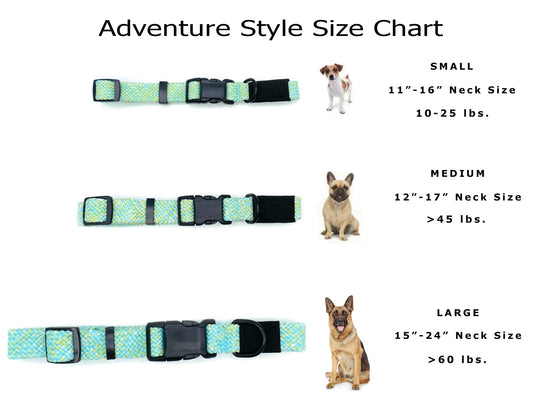 Adventure Style Flat Weave Mountain Wave Nylon Climbing Rope Dog Collar – Durable Design with YKK Polyacetal Strong Buckle