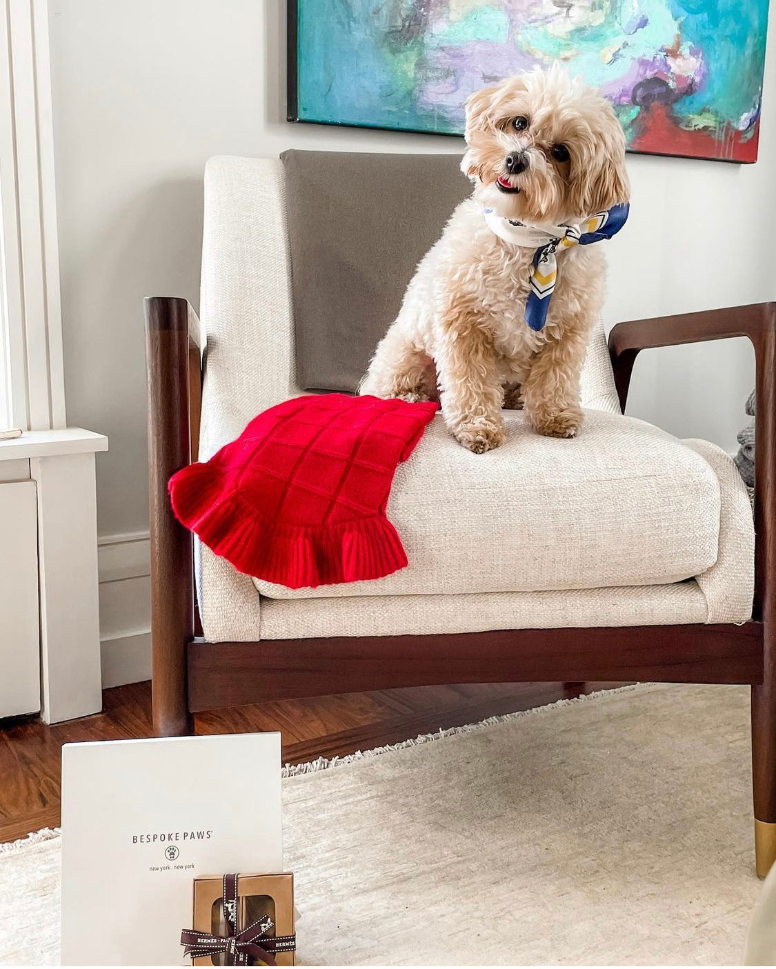 Erin 100% Silk Twill Dog Scarf & Bandana | Luxury Designer Silk Pet Accessory