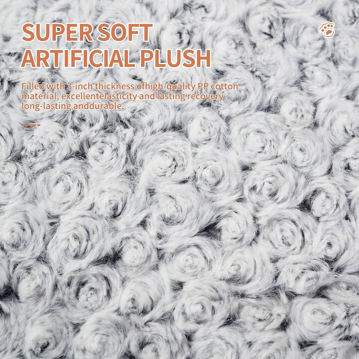 Thickened Rose Velvet Dog Bed – Soft Plush Washable Pet Kennel Mat (Grey)