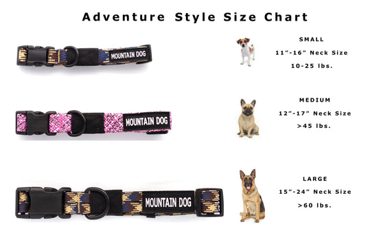 Adventure Style Mountain Blush Nylon Climbing Rope Dog Collar – Durable Design with YKK Polyacetal Strong Buckle