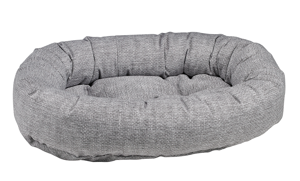 Donut Bed Allumina – Oval Pet Bed with Removable Washable Cover & Tufted Cushion, Upholstery-Grade Fabric, High-Memory Polyester Fill, YKK Zippers, Doubles as Crate or Travel Mat