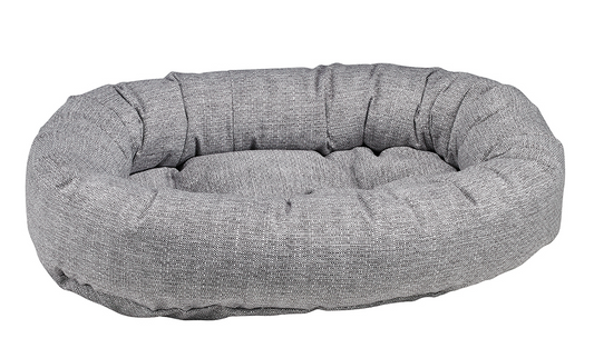 Donut Bed Allumina – Oval Pet Bed with Removable Washable Cover & Tufted Cushion, Upholstery-Grade Fabric, High-Memory Polyester Fill, YKK Zippers, Doubles as Crate or Travel Mat