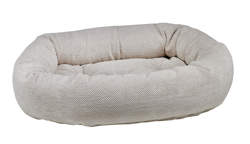 Donut Bed Aspen – Oval Pet Bed with Removable Washable Cover & Tufted Cushion, Upholstery-Grade Fabric, High-Memory Polyester Fill, YKK Zippers, Doubles as Crate or Travel Mat
