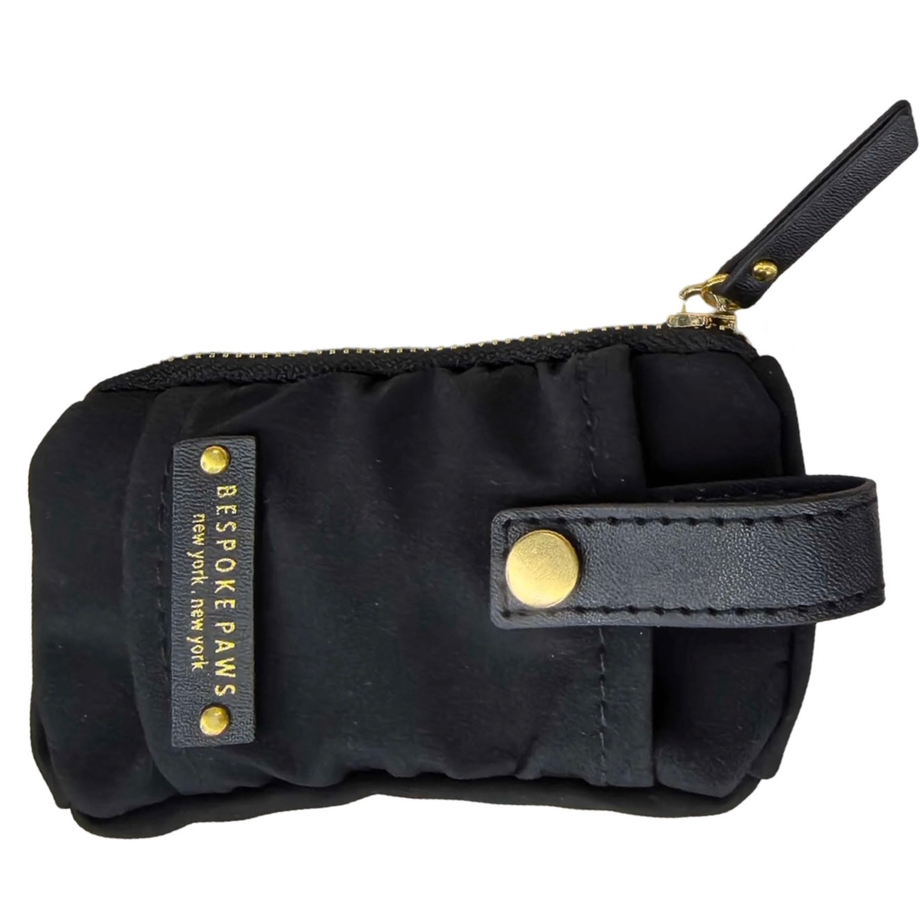 Pawsh Pouch Dangle-Free Dog Waste Bag Dispenser – Black | Chic No-Swing Poop Bag Holder