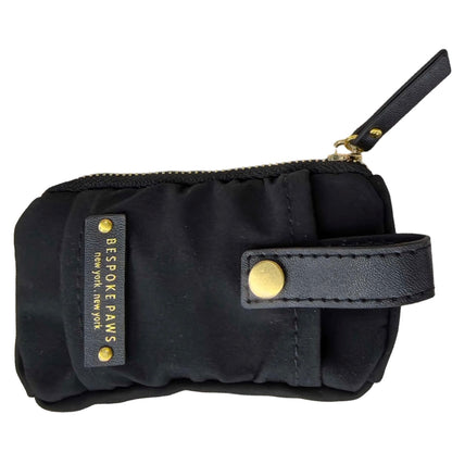 Pawsh Pouch Dangle-Free Dog Waste Bag Dispenser – Black | Chic No-Swing Poop Bag Holder