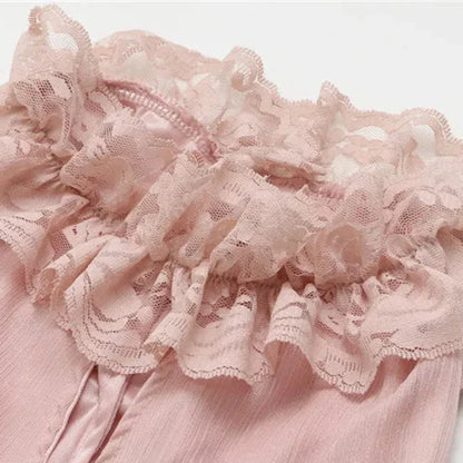 Big Dog Wedding Dress – Elegant Lace & Tulle Gown with Bow and Frilly Neckline, Perfect for Flower Dogs or Special Occasions (White or Pink, Sizes M–5XL)