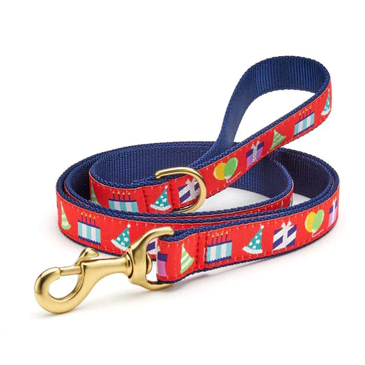Up Country Birthday Gift Dog Harness & Leash Matching Set – Made in USA Adjustable Step-In Harness with Matching 5-ft Leash, Cast Brass Hardware, Machine Washable, Coast Guard-Approved Buckles (Small–Large Dogs)