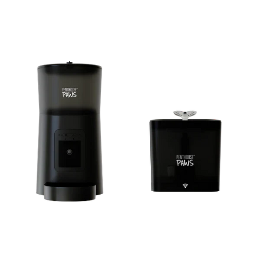 Smart HD Pet Feeder & Water Fountain Set – Automatic WiFi Pet Feeder with 1080p Camera, 6L Food Storage & 2.2L BPA-Free Fountain with 5-Level Filtration