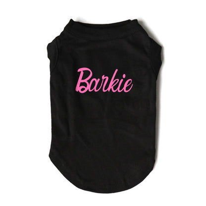 Barbie Parody “Barkie” Logo Dog T-Shirt – Cute Pink Designer Tee for Small & Medium Dogs (XS–3XL)