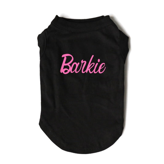 Barbie Parody “Barkie” Logo Dog T-Shirt – Cute Pink Designer Tee for Small & Medium Dogs (XS–3XL)