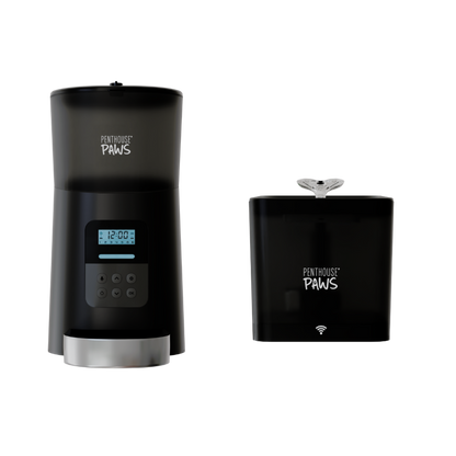 Automatic Cat Feeder & Smart Water Fountain – 6L Programmable Pet Feeder with Portion Control, Voice Recording & Twist-Lock Storage + 2.2L App-Controlled BPA-Free Water Dispenser with 5-Level Filtration